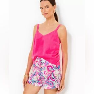 Worn 1x Lilly Pulitzer 5” Gretchen shorts in flitting about print